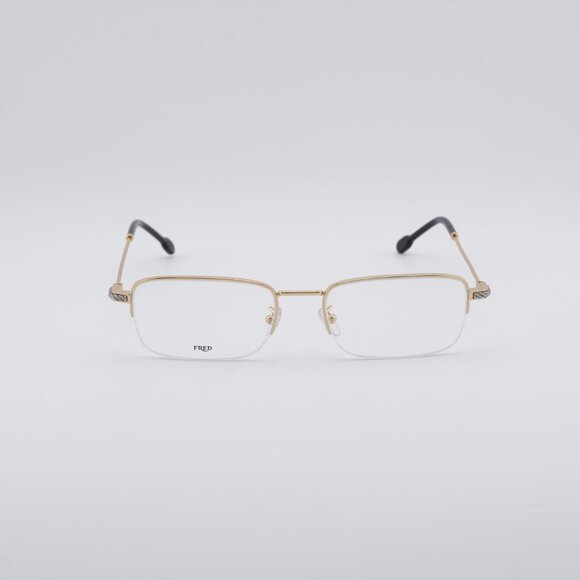 Fred FG50007U 030 Eyeglasses Gold 56mm Rectangle Frame - Picture 3 of 9